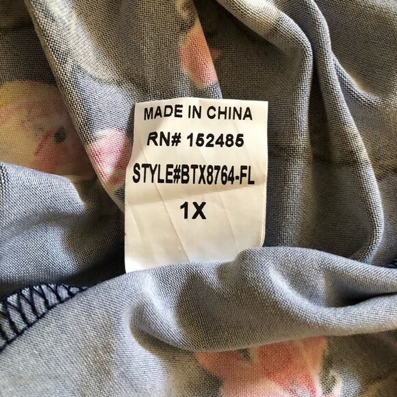 PaperMoon NWT Basima Back Detail Knit Top Beautiful Floral Tank Top Size 1X - Picture 10 of 13